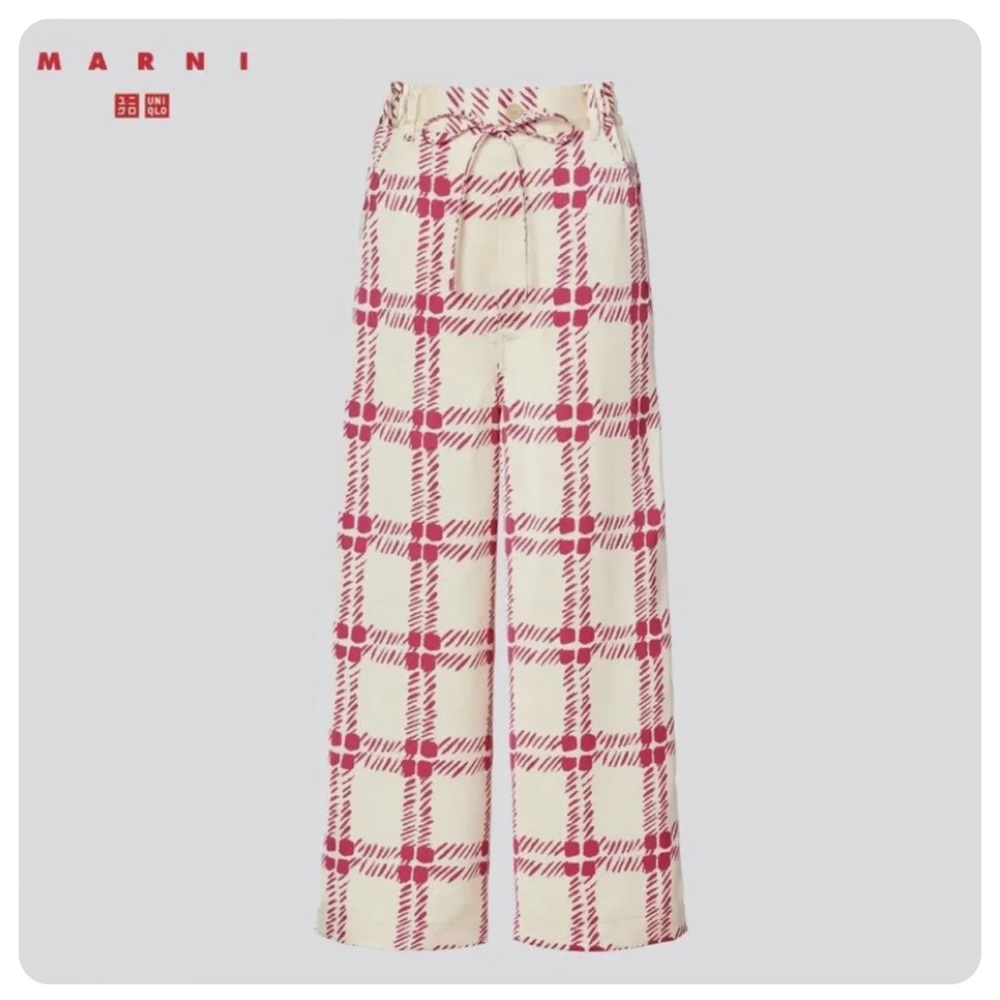 NWT Marni x Uniqlo Drape Relaxed Wide Leg Pant